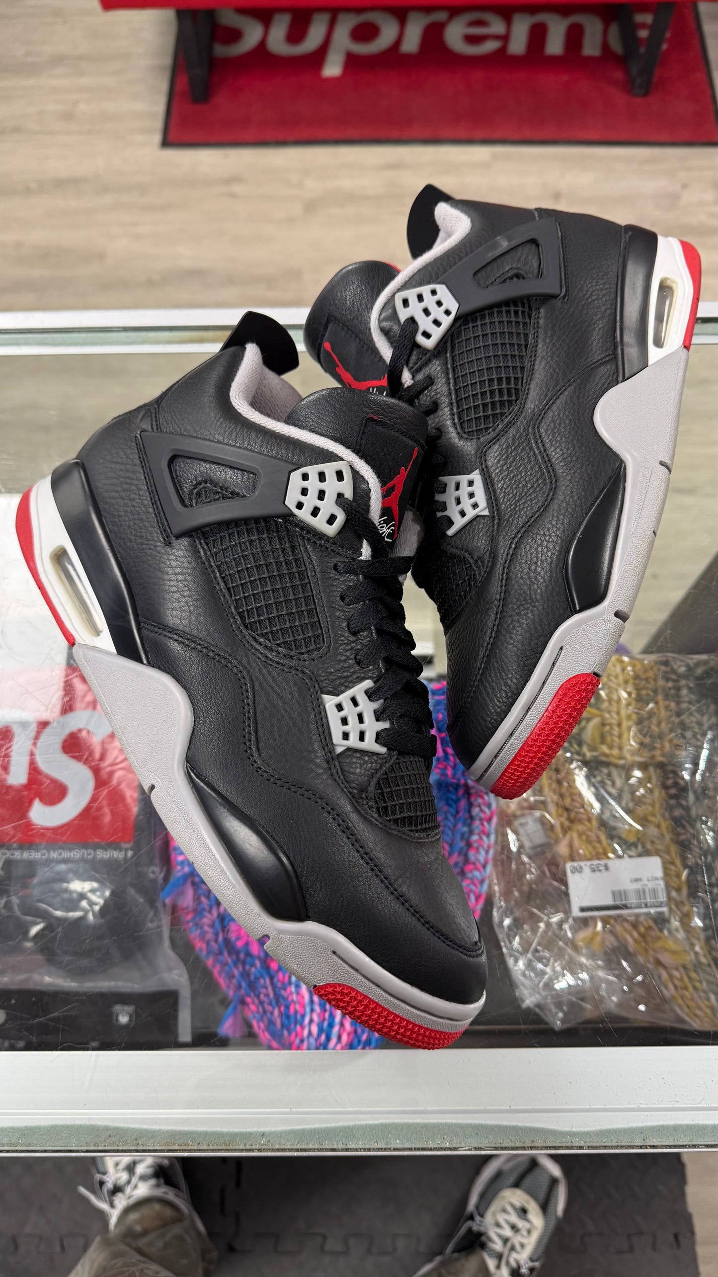 Jordan 4 bred 4 used no box